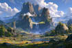 do fantasy landscape illustrations