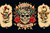 design a detailed artistic tattoo concept with element