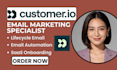 setup customer io email automation lifecycle email customer io saas onboarding