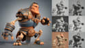 create a 2d to 3d character modelling custom stl 3d print ready character