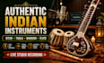 record authentic sitar, tabla, bansuri and indian, flute for your song