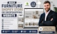 build a furniture shopify store or dropshipping website