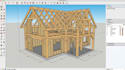 design timber frame, wood frame, house plans, timber structures in sketchup