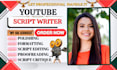 do script writing youtube script video script, movie script for childrens videos