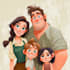 beautiful portrait in disney cartoon