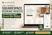 design a squarespace booking website that welcomes clients, and increase booking