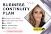 write business continuity and disaster recovery plan bcp