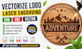 vectorize logo laser engraving svg dxf vector lightburn, cnc cutting svg artwork