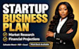 write a startup business plan with financial projections