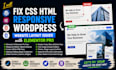 fix css HTML responsive wordpress website layout issues with elementor pro