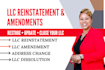 do llc reinstatement, llc dissolution, llc amendment and llc address change