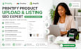 create printify product upload mockup listing SEO design ecommerce expert