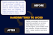 convert pdf to word, handwriting to word, or convert files,