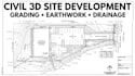 create civil 3d grading plan, earthwork, cut fill and site plan