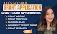 grant research, write grant proposals, nonprofit and grant application