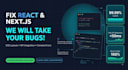 fix react nextjs javascript HTML CSS bugs in 2 hours