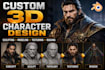 create professional blender character modeling, 3d sculpting and 3d design