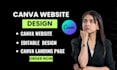 canva website design, canva landing page, canva business website, canva website