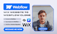 clone wix website to webflow framer to webflow squarespace website to webflow