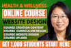 create health and wellness online course curriculum modules lessons, website
