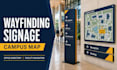 design wayfinding signage campus map office directory and facility navigation