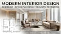 create modern interior design 3d visualization for home, office, shop restaurant