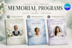 design editable canva funeral program memorial service booklet