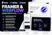 design develop modern responsive framer webflow website landing page, animations