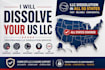 dissolve your us llc, llc amendment, reinstatement and ein cancellation