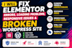 fix elementor errors loading problems responsive issues broken wordpress website