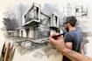 digitally sketch architecture and interior illustration