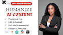 manually humanise ai content, fact check manuscript, plagiarism, edit ai content