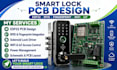 do smart lock pcb esp32 rfid fingerprint solenoid wifi iot access control system