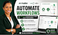make com automation, build n8n workflows and fix make com scenarios
