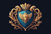 create professional fantasy crest illustration for rpg project