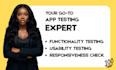 do QA testing, app testing, website testing and ios app review
