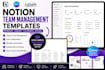 design notion team management templates workflow canva editable team system