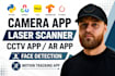 do laser scanner camera app cctv app with face detection, motion tracking ar app