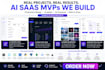 build ai saas mvp, full stack web app with ai integration
