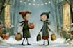 christmas children book illustration
