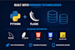 develop a custom python web application using flask