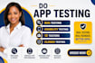 do app testing bug testing usability testing 12 testers closed testing