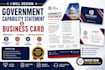 design government capability statement and business card