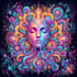 create colorful psychedelic and trippy style illustration
