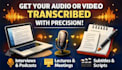 transcription with strong expertise