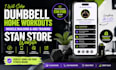 setup dumbbell home workouts muscle building abs training stan store website