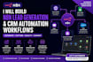 build n8n lead generation and CRM automation workflows