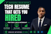 write an ats optimized tech, IT, data analyst, ai, and software engineer resume