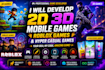 develop 2d 3d mobile games, roblox games and hyper casual games