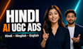 create hindi and hinglish ai ugc video ads for indian brands